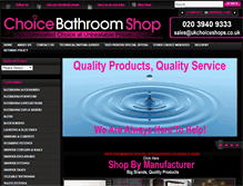 Tablet Screenshot of choicebathroomshop.co.uk